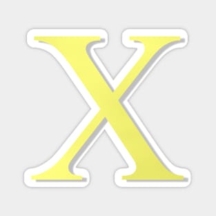 The Letter X in Shadowed Gold Magnet