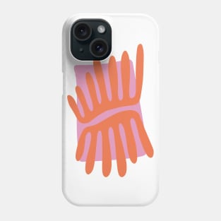 Pink and Orange Leaves Matisse Inspired Abstract Phone Case