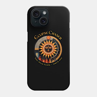 2024 Solar Eclipse Chaser Fan Watching Totality Event Phone Case