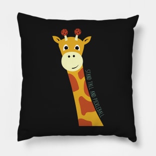 Funny Pickleball Giraffe Quote Pillow