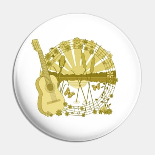 Festival Feeling Illustration Golds Pin