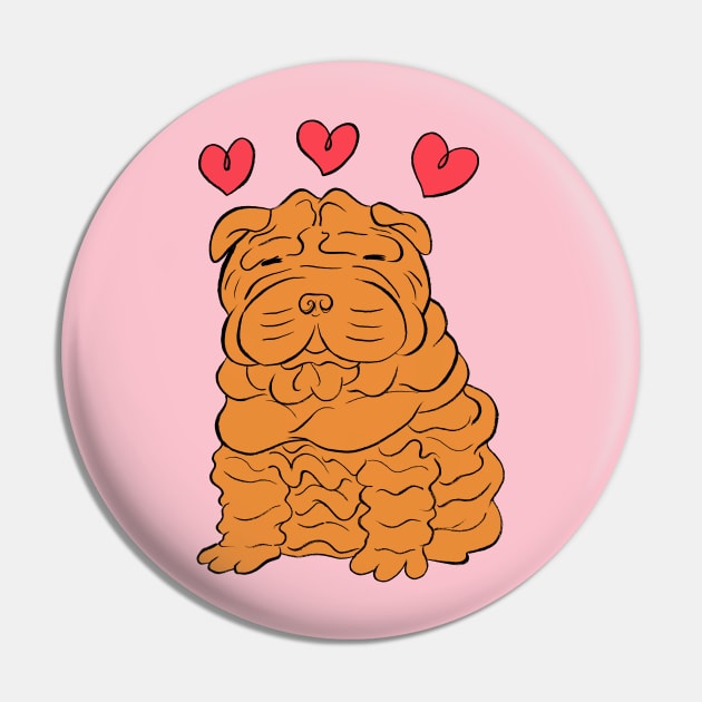 Shar Pei Love Pin by saradaboru