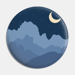 Night mountain landscape horizon Pin