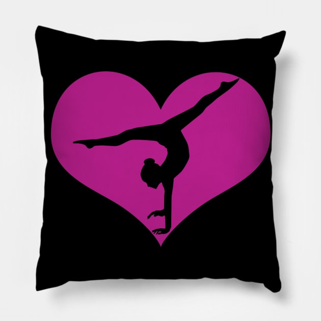 Handstand Heart Pillow by XanderWitch Creative