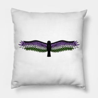 Fly With Pride, Raven Series - Genderqueer Pillow