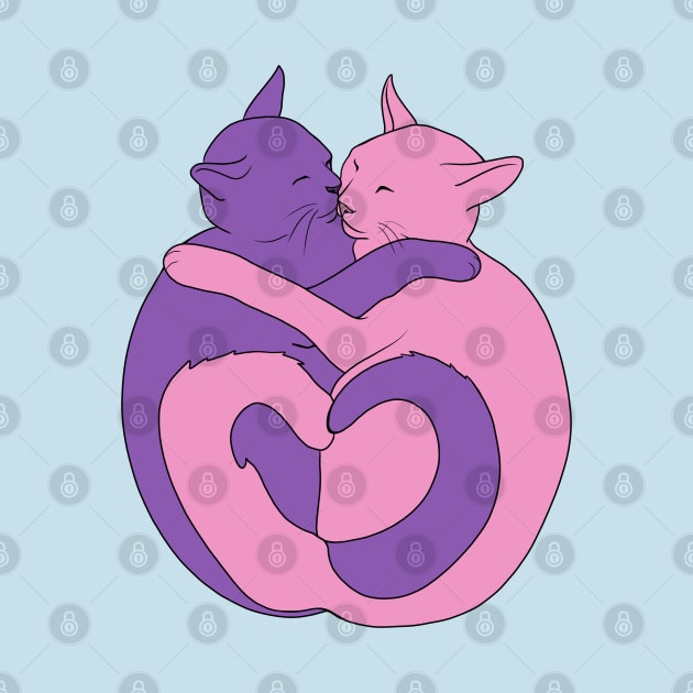 Pink and Purple Cats by Lady Lilac