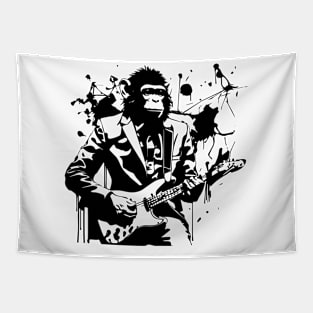 monkey plays the guitar Tapestry