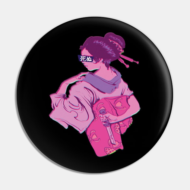 Geisha blade glitch art Pin by Johan13