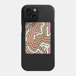 Line art, Abstract pattern, Retro abstract art Phone Case