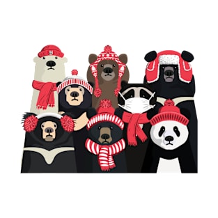 Bear family portrait- Winter edition T-Shirt