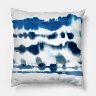 Soft Nautical Lines Blue Pillow