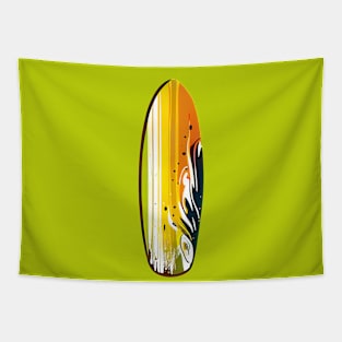 Add a Pop of Color with Surfboard Orange Airbrush Style Tapestry