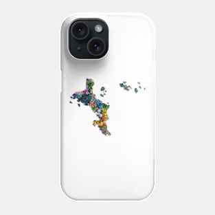 Spirograph Patterned Seychelles Islands Map Phone Case