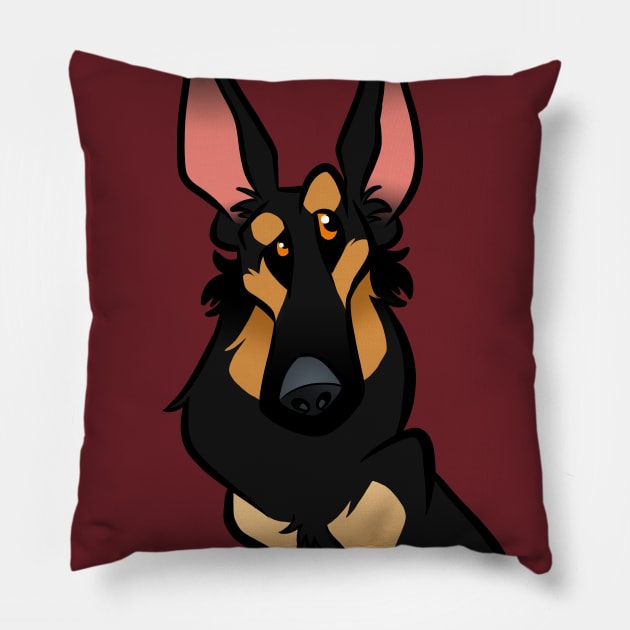 Black and Tan German Shepherd Pillow by binarygod