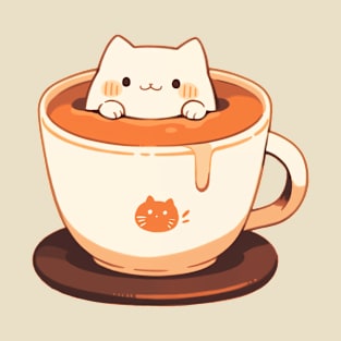 Kawaii kitten in a cup T-Shirt