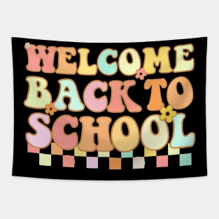 Back To School Retro First Day of School Teacher Tapestry