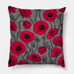 Red Poppies Pillow