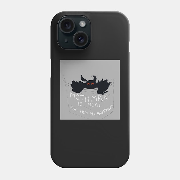 Mothman Is Real and He's My Boyfriend  Pocket Phone Case by sheehanstudios