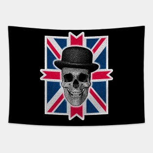 Skull British gentleman Tapestry