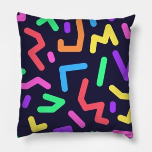 Vibrant Multicolor Doodles Pillow