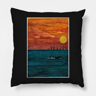 Lake Maracaibo Sunset Pillow