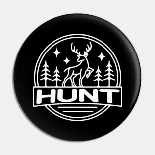Hunt Deer Hunting Logo Pin
