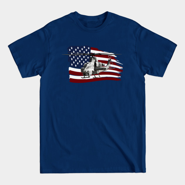 Disover AH-1Z Viper Helicopter American US Flag - Ah 1z Viper Helicopter Us Flag - T-Shirt