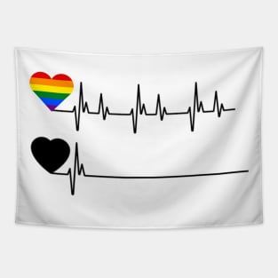 LGBT Heartbeat , Heartbeat lgbt , LGBT heartbeat LGBT rainbow heartbeat gay and lesbian pride , LBGT Gift Heartbeat Pride Tapestry