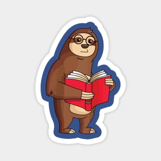 Cute Sloth Reading A Book 2 Magnet