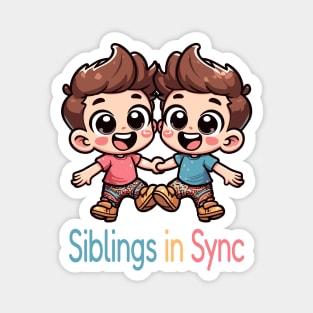 Match & Mischief - Twin Siblings Delight Magnet