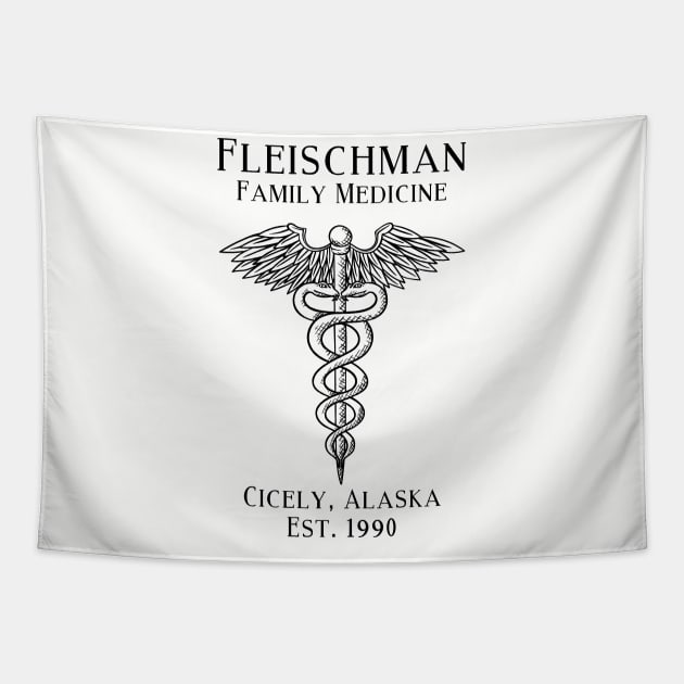 Fleischman Family Medicine Northern Exposure Cicely Tapestry by SonnyBoyDesigns