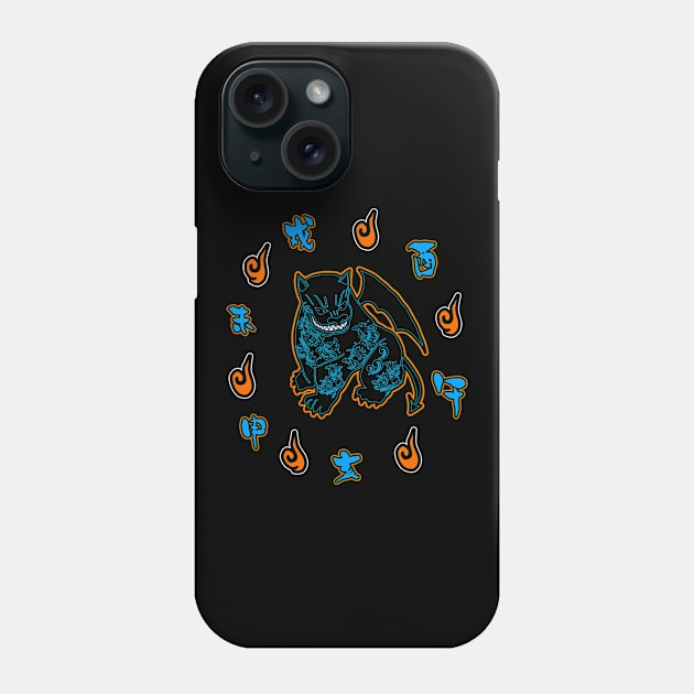 Halloween tattoo devil dog Phone Case by yumiyoshi4