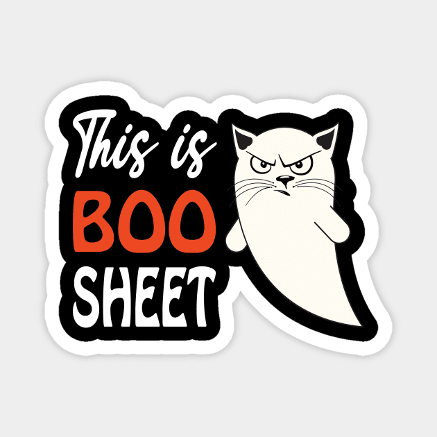 This is boo sheet 2020 funny halloween cat ghost Magnet by DODG99