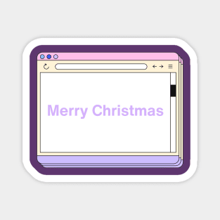 Retro Merry Christmas - Windows Edition Magnet