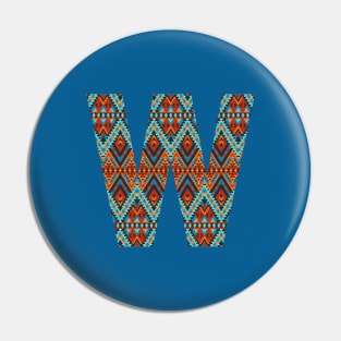 Letter W- boho design Pin