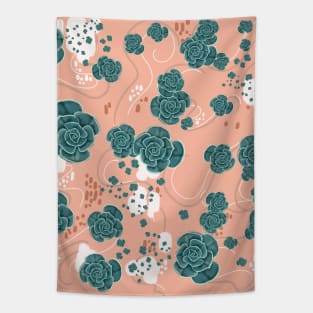 Echeveria Succulent - modern minimal pattern Tapestry