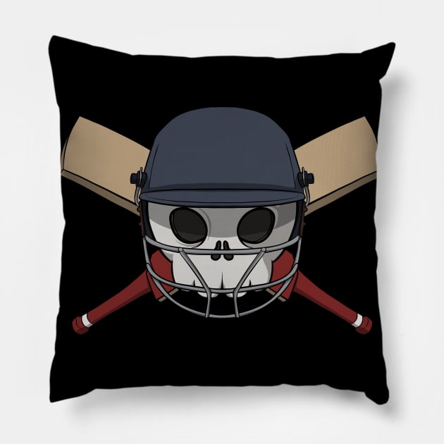 Cricket crew Jolly Roger pirate flag (no caption) Pillow by RampArt