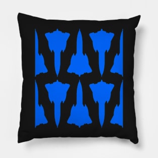 Lockheed SR-71 Blackbird - Blue & Black Pattern Design Pillow