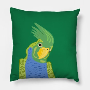 Green parrot Pillow