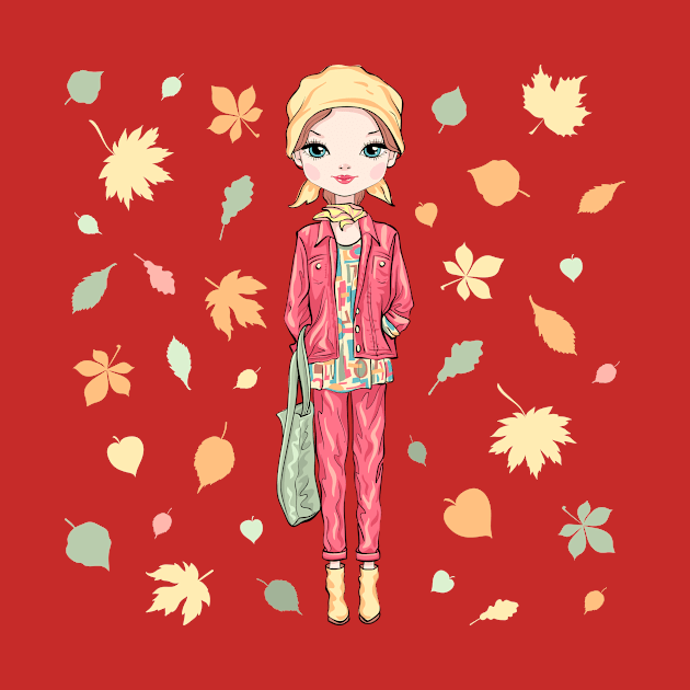 Copy of Girl in autumn clothes by kavalenkava