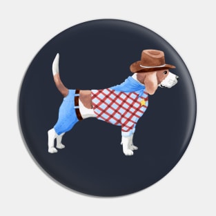 Cowboy Beagle Pin