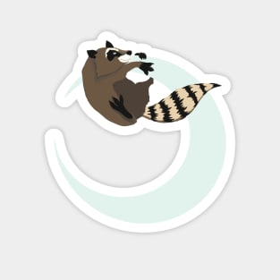 Raccoon Moon Magnet