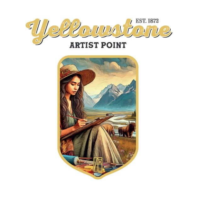 USA - NATIONAL PARK - YELLOWSTONE - Yellowstone Artists Point - 16 by ArtProjectShop