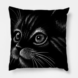 face cat t-shirt gift Pillow