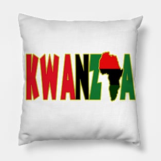 Kwanzaa With African Map Pillow