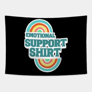 Emotional Support Shirt Funny Rainbow Tapestry