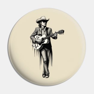 Dwight Yoakam Playing Guitar Pin