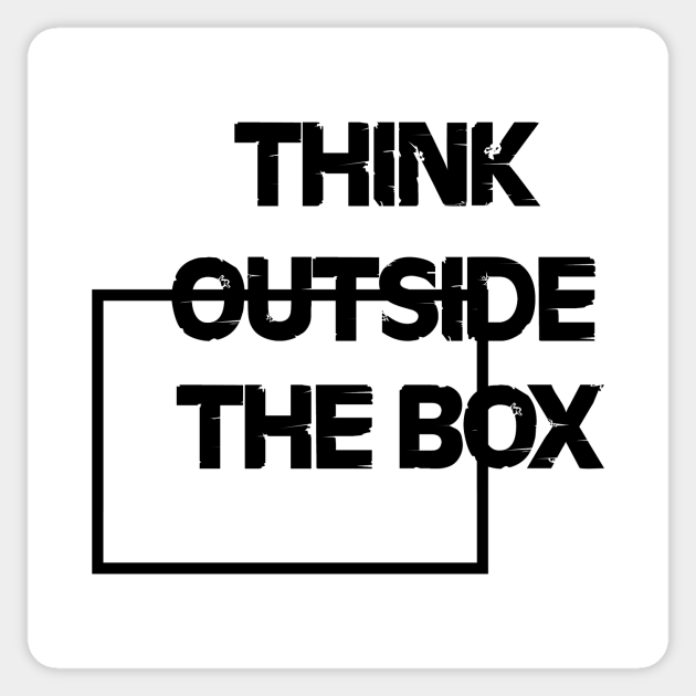 Think Outside The Box Think Outside The Box Pegatina Teepublic Mx