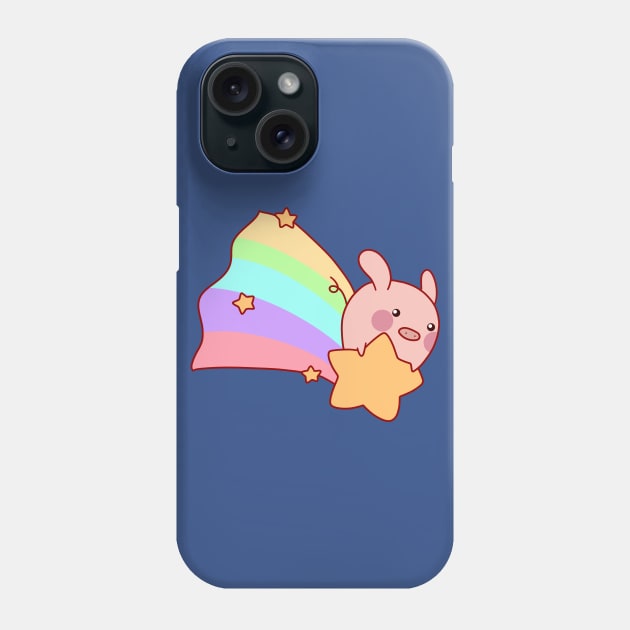 Rainbow Shooting Star Pig Phone Case by saradaboru