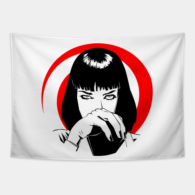 pulp fiction uma thurman Tapestry by UltraStabilizator